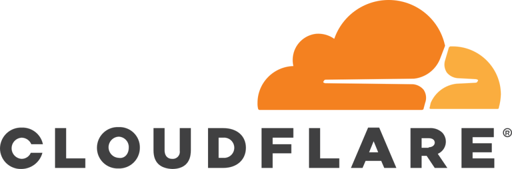 Cloudflare logo — orange cloud above the Cloudflare wordmark