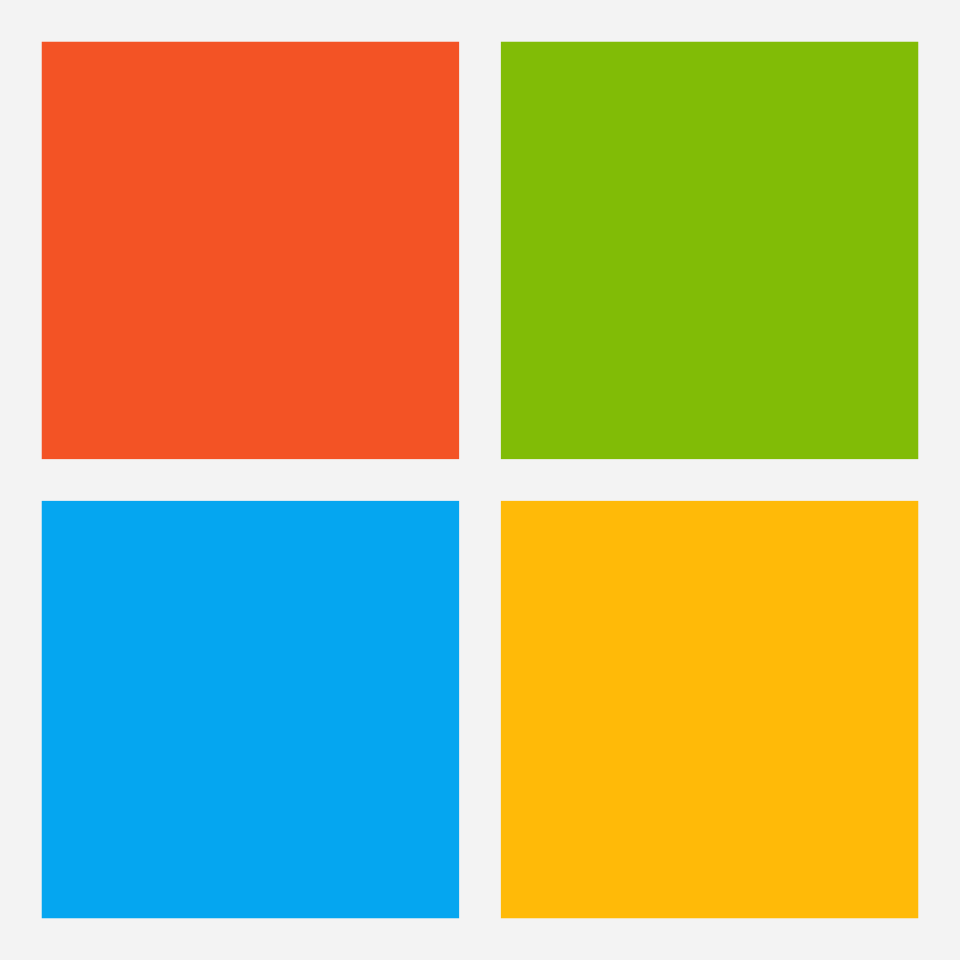 Microsoft logo — four colored squares