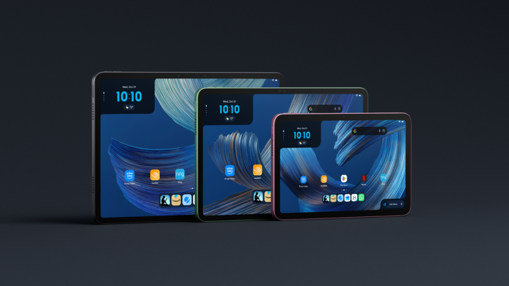 Amazon's new Alexa Tablets in three sizes — 12 Pro, 11, and 8 — with Alexa+ and Google Play Store access