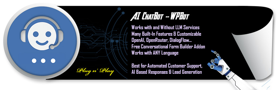 WPBot AI chatbot for WordPress banner