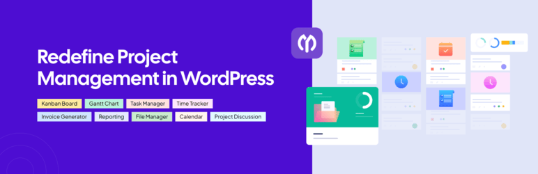 WP Project Manager WordPress plugin banner by weDevs