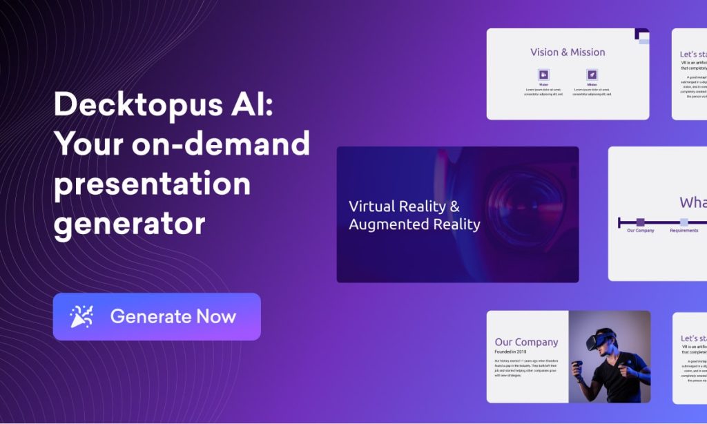 Decktopus AI presentation generator