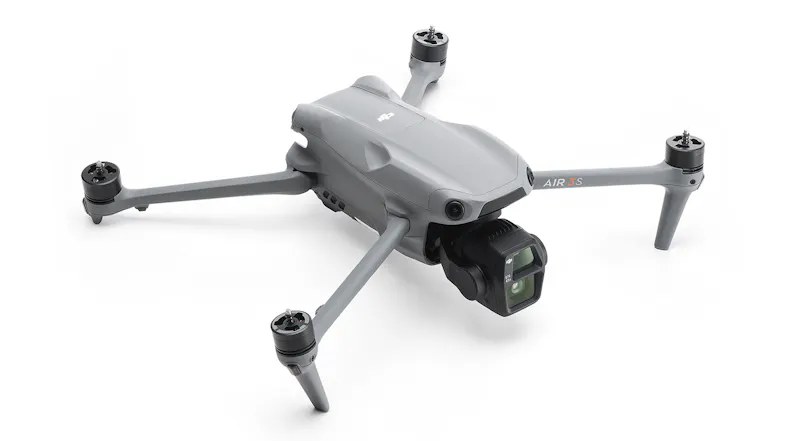 DJI Air 3S dual-camera drone in flight