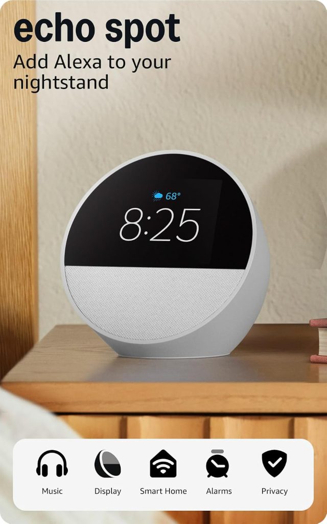 Amazon Echo Spot (2024) smart alarm clock