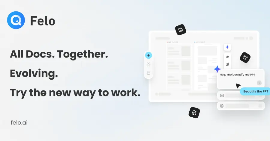 Felo AI branding and product preview