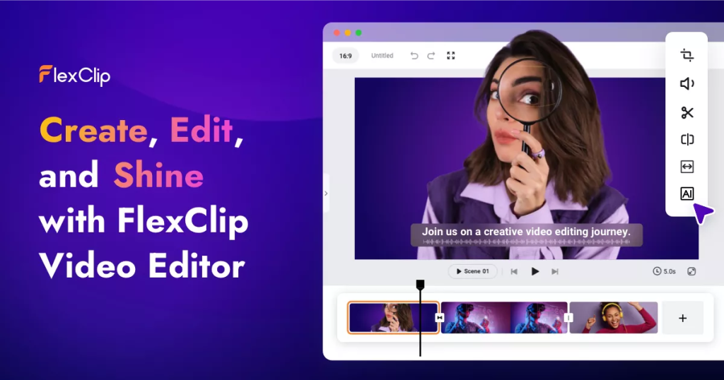 FlexClip video editor interface