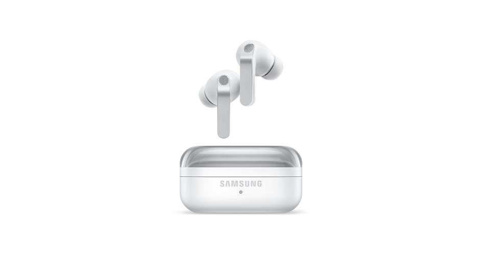 Samsung Galaxy Buds 4 wireless earbuds in charging case