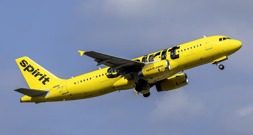 Spirit Airlines aircraft at an airport