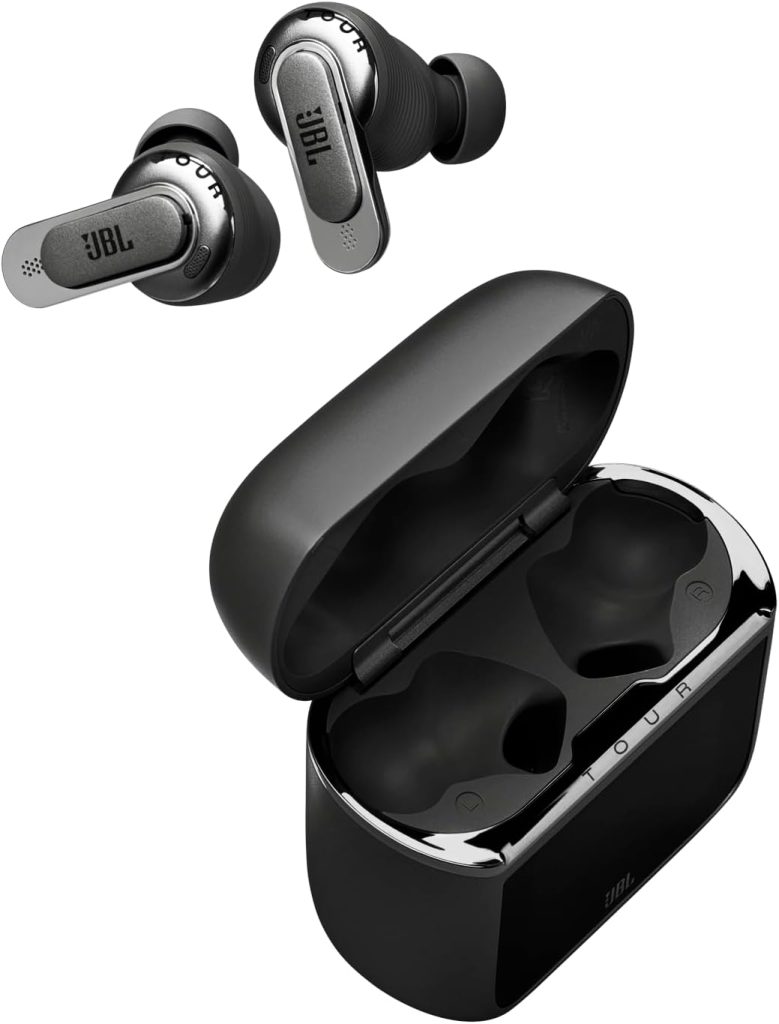 JBL Tour Pro 3 earbuds with smart charging case