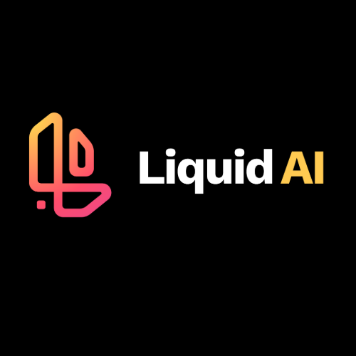 Liquid AI logo on a black background