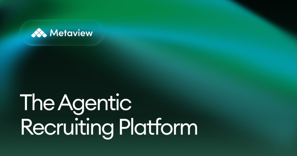 Metaview logo — the agentic recruiting platform raised $60 million in Series C funding.