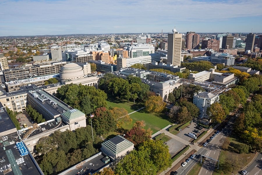 MIT campus aerial view — MIT 6.S191 Introduction to Deep Learning