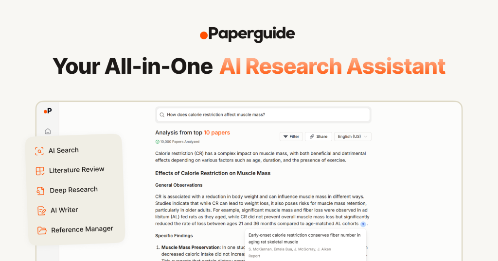Paperguide AI research workspace branding