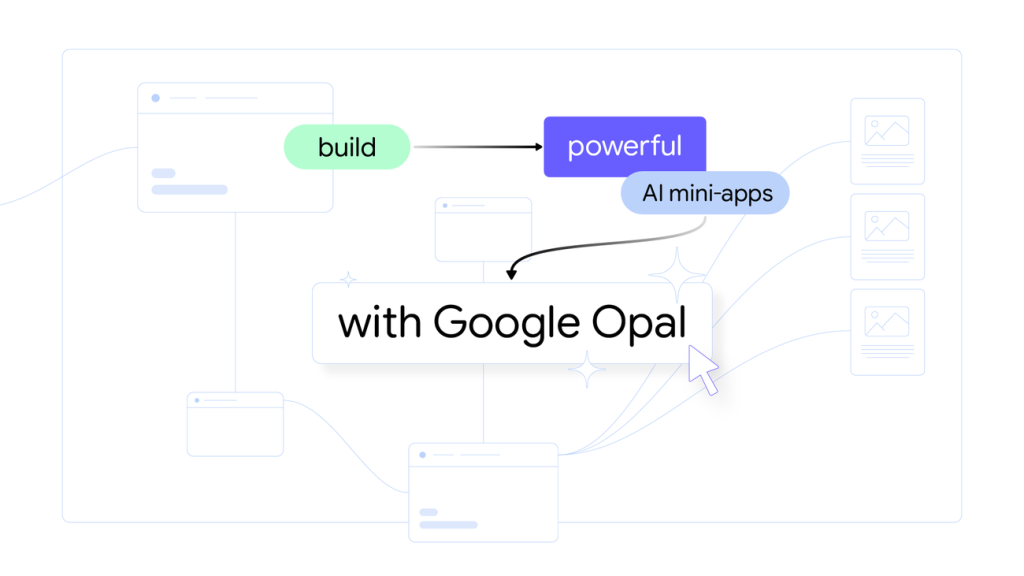 Build powerful AI mini-apps with Google Opal - official Google illustration