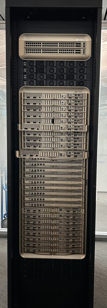 NVIDIA DGX GB200 AI server rack — the AI chips at the center of reported multibillion-dollar financing deals