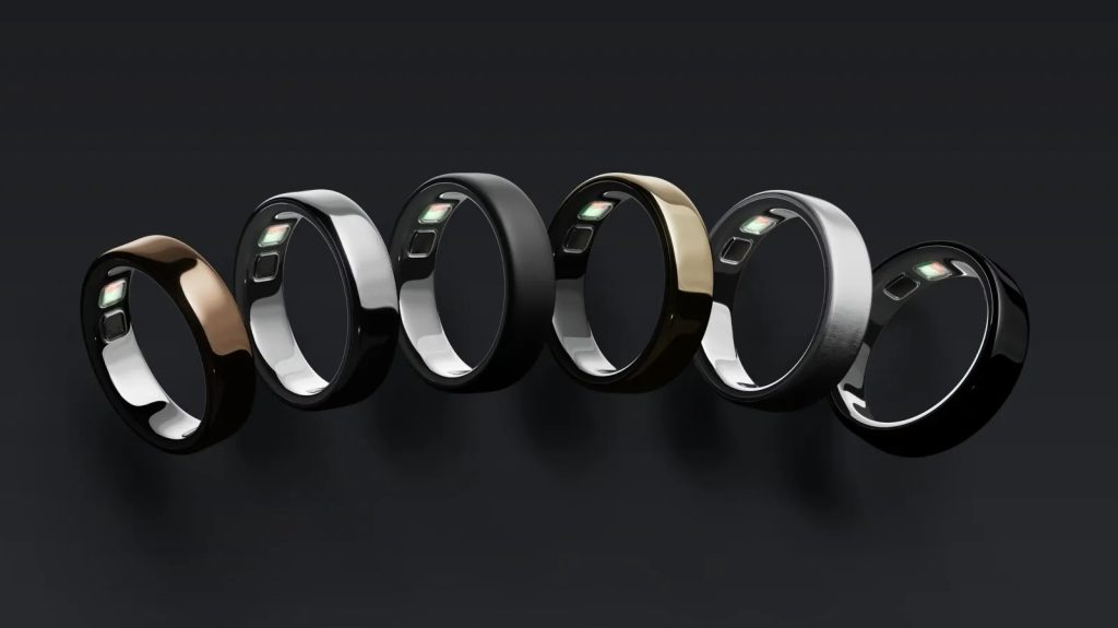 Oura Ring 5 smart rings in six finishes