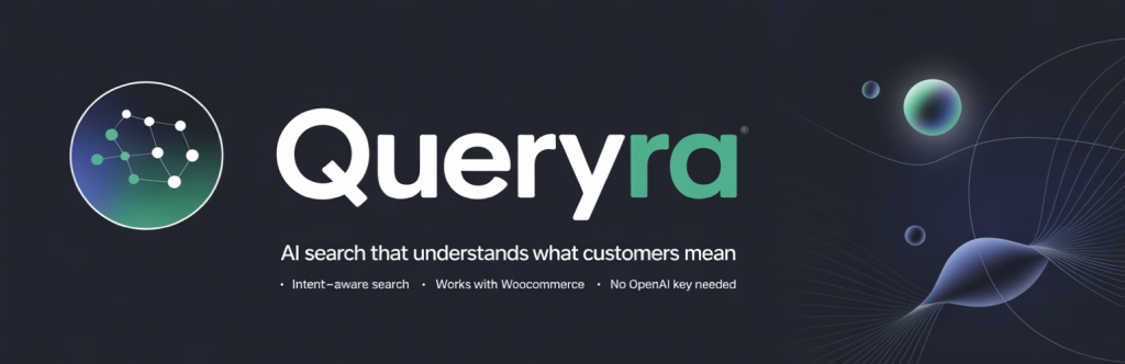 Queryra AI search banner - AI search that understands what customers mean
