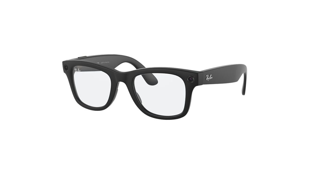 Black Ray-Ban Meta Gen 3 smart glasses, front view