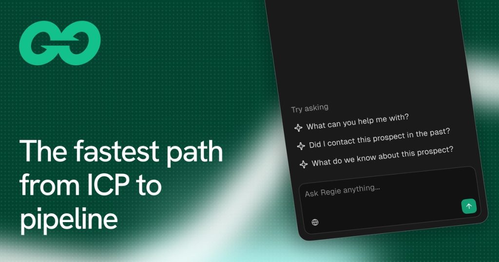 Regie.ai Regie GO marketing image: the fastest path from ICP to pipeline