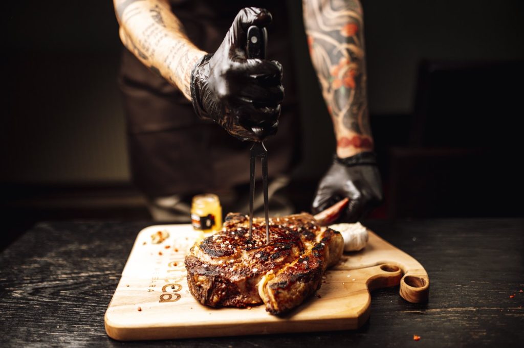 Chef working in a restaurant kitchen