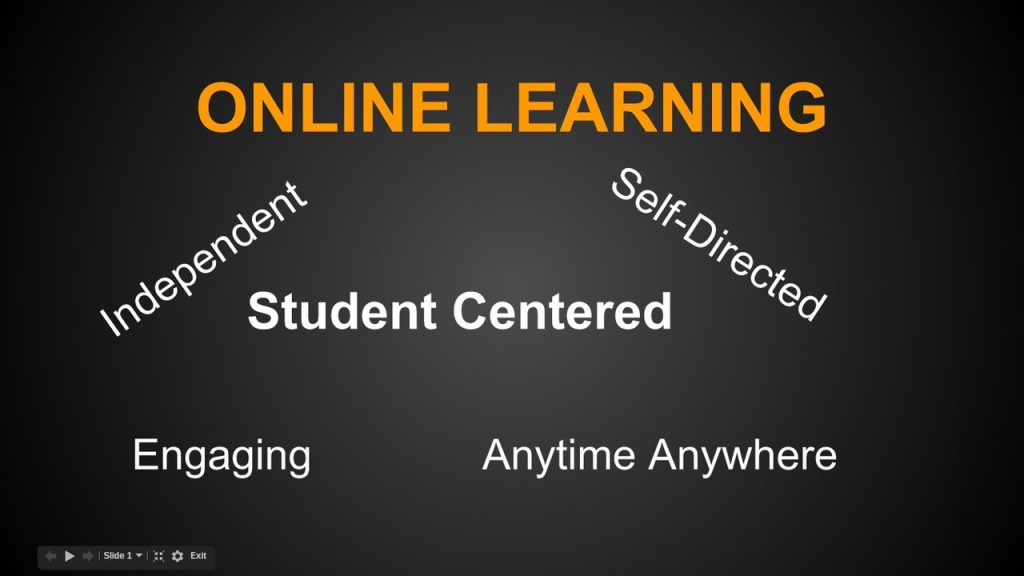 Illustration of online learning concept