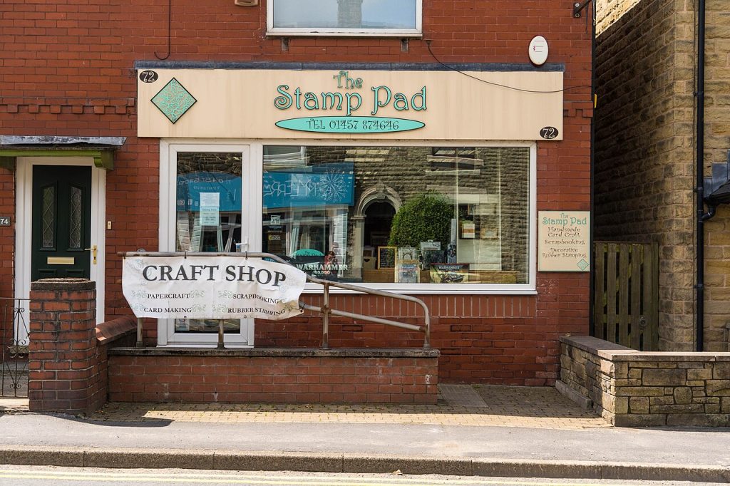 Front of a small craft shop