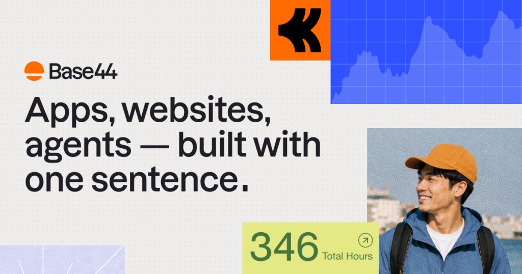 Base44 AI app builder branding