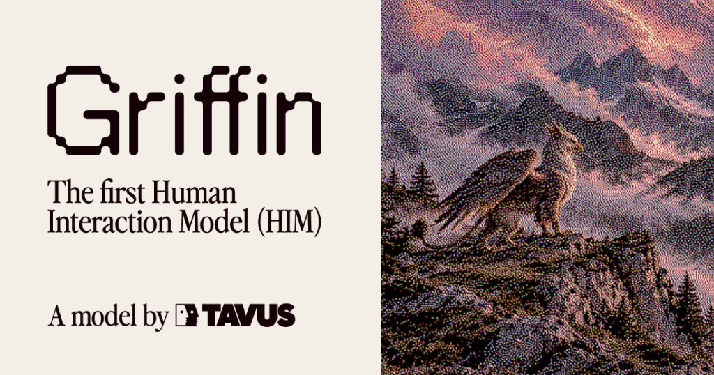Tavus Griffin Human Interaction Model branding for the real-time video AI