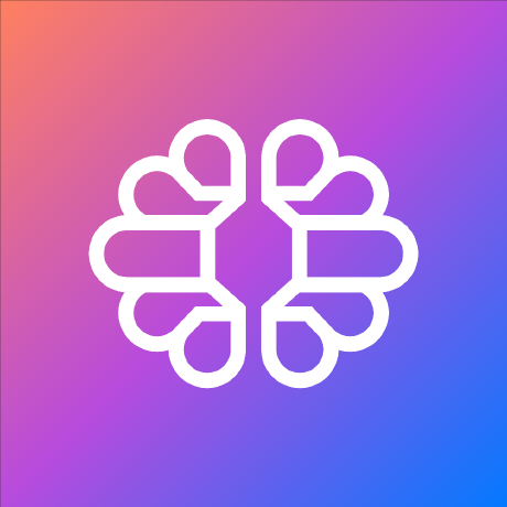 Official TextCortex logo: white brain line mark on purple-blue gradient