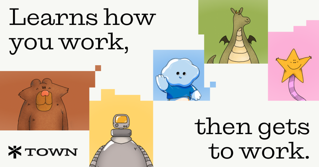Town AI assistant for teamwork official brand image