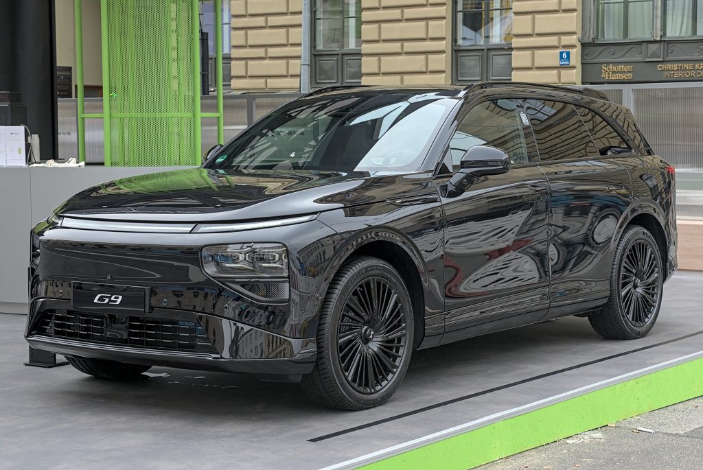 XPeng G9 electric SUV on display